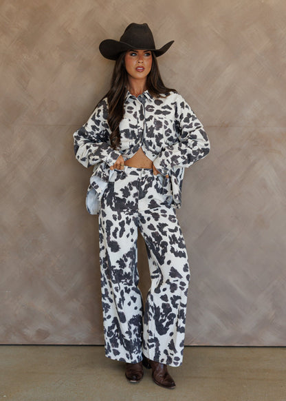 "Out West" Cow Print Jacket
