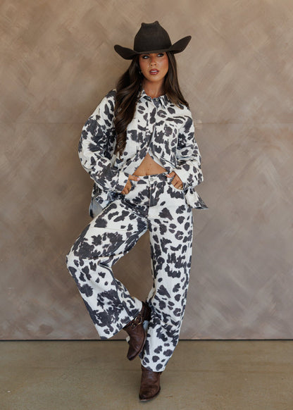 "Out West" Cow Print Jacket