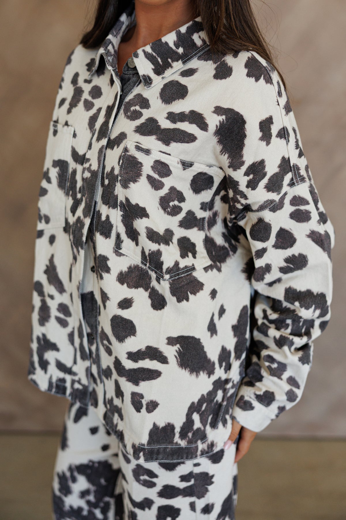 "Out West" Cow Print Jacket