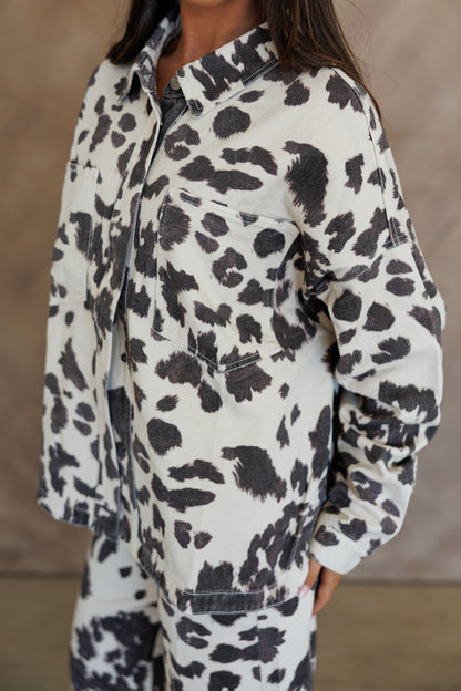 "Out West" Cow Print Jacket