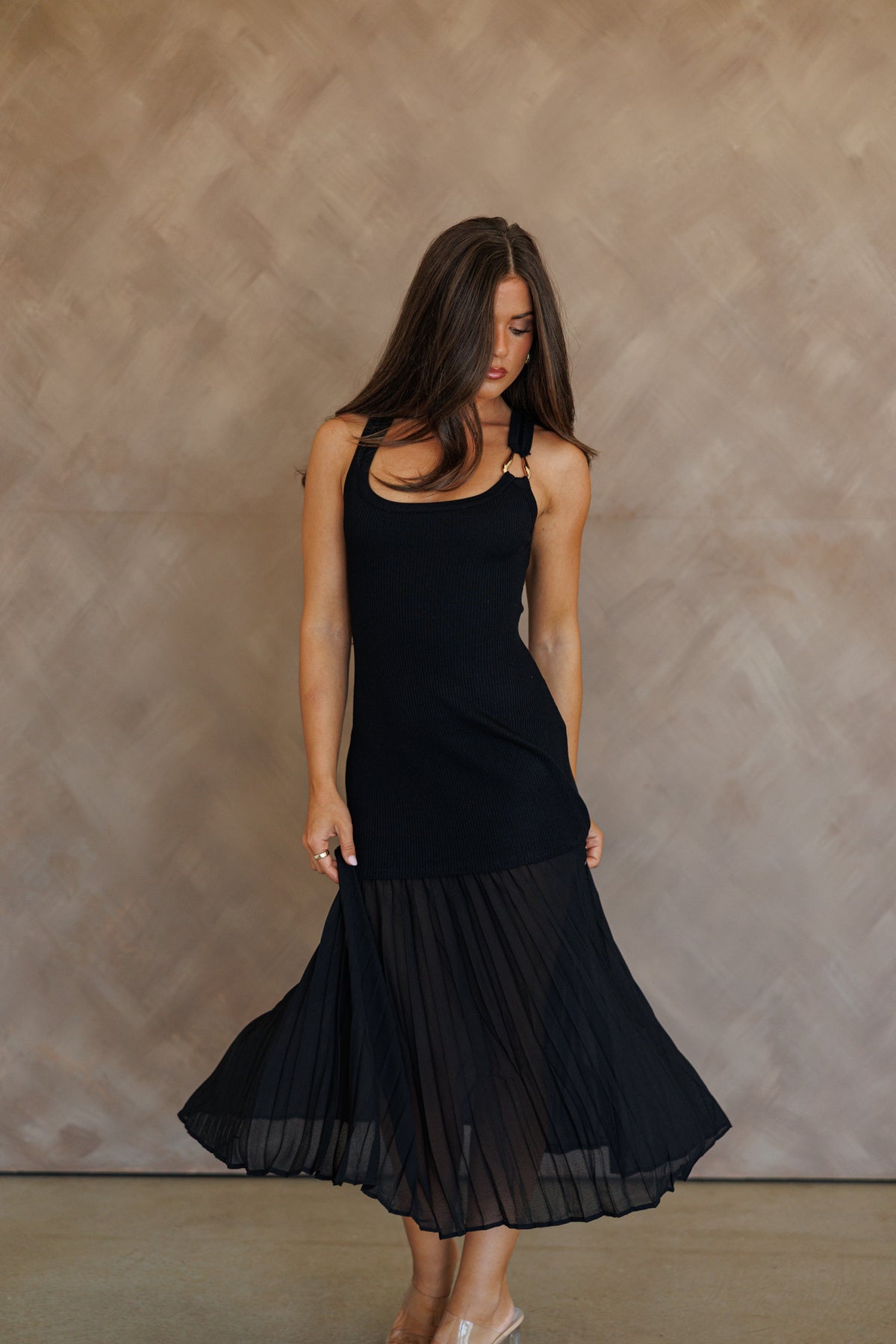 Cannes Black Midi Dress