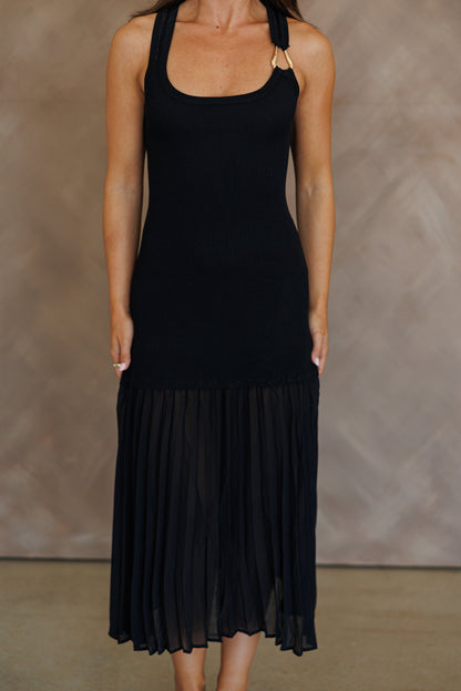 Cannes Black Midi Dress