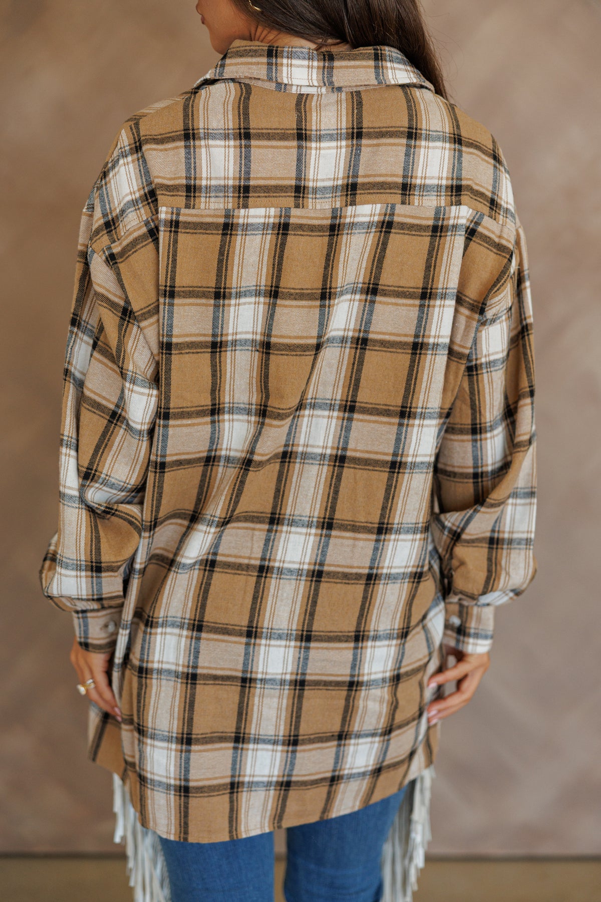 "Heritage" Plaid Button Down in Tan