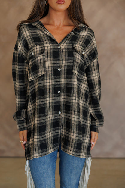 "Heritage" Plaid Button Down in Black