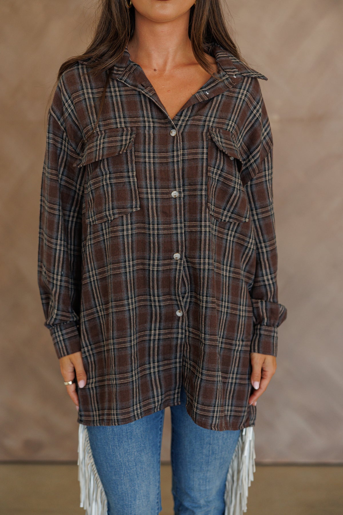 "Heritage" Plaid Button Down in Brown