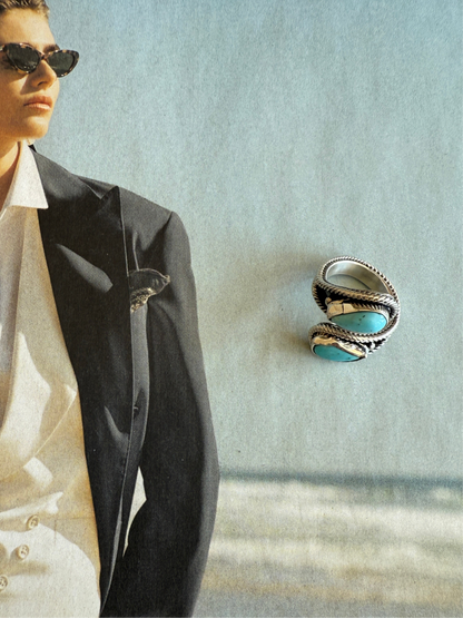NEW!! "Horizon" Adjustable Kingman Turquoise Ring