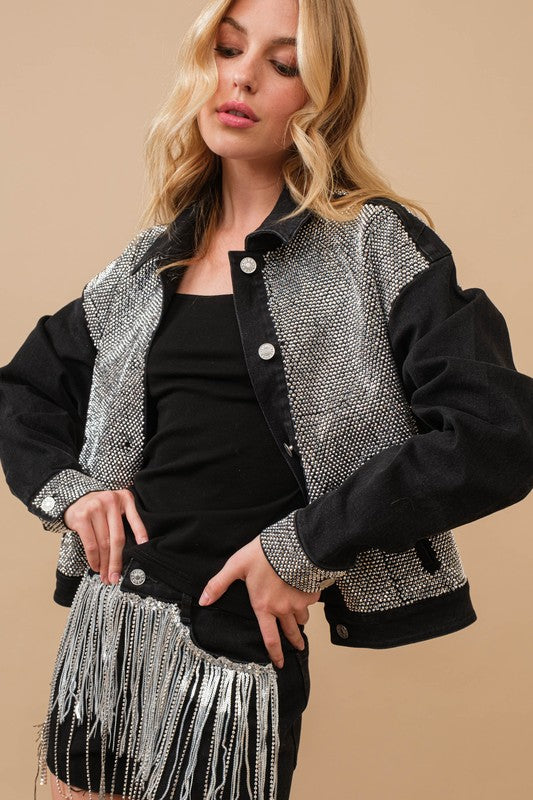 NEW!! The "All Over" Rhinestone Denim Jacket