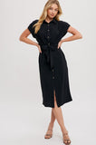 NEW!! Stella Button Down Dress in Black