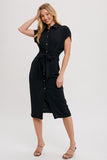 NEW!! Stella Button Down Dress in Black