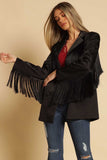 NEW!! Black Fringe Satin Blazer