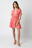 NEW!! Elaina Eyelet Dress in Coral