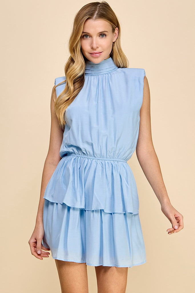 NEW!! Colleen Ruffle Dress in Blue