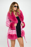 NEW!! Houston Fur Coat in Pink