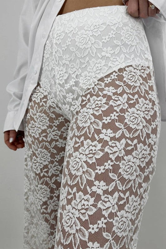 NEW!! Lace Pants in White