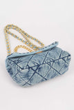 NEW!! Quilted Denim and Gold Purse