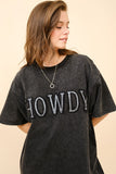 NEW!! Howdy T-Shirt Dress in Charcoal