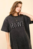 NEW!! Howdy T-Shirt Dress in Charcoal