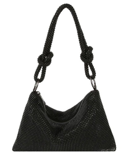 NEW!! Crystal Knotted Bag in Black