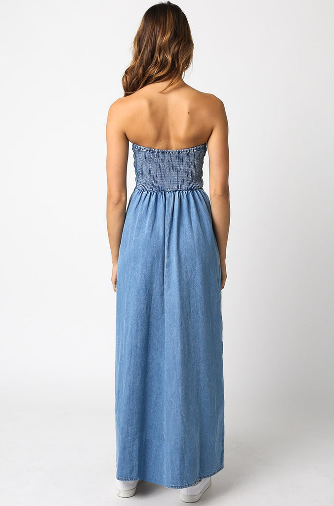 BEST SELLER!! Olivia Denim Maxi Dress