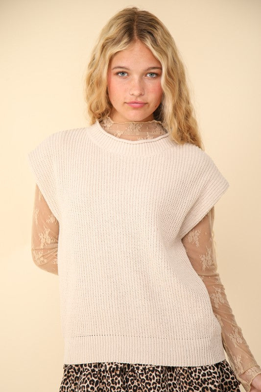 FINAL SALE!! Brooke Mock Neck Sweater in Cream