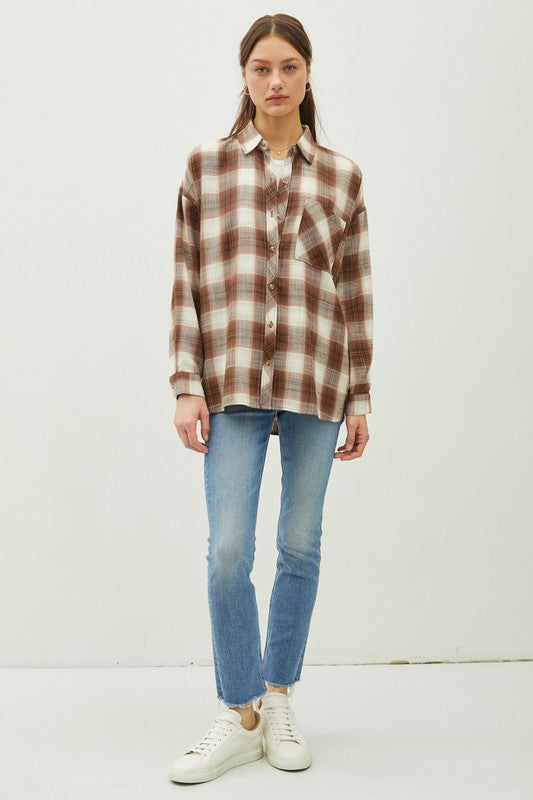 NEW!! The "Jackson" Flannel in Brown