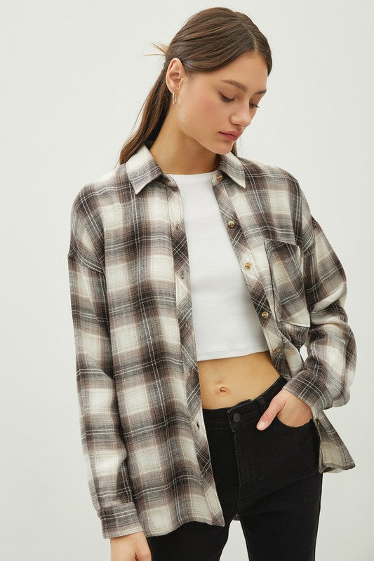 FINAL SALE!! The "Jackson" Flannel in Charcoal