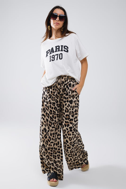 NEW!! Leopard Print Drawstring Pants