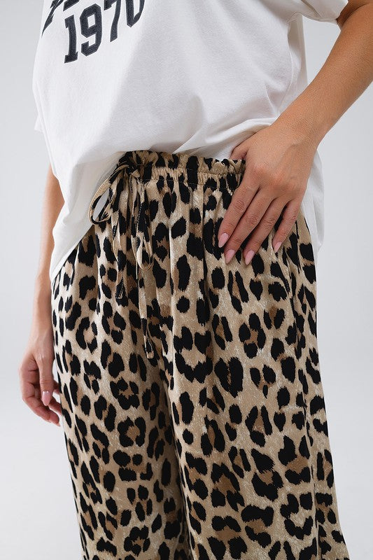 NEW!! Leopard Print Drawstring Pants