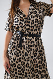 NEW!! Leopard Button Down Shirt Dress