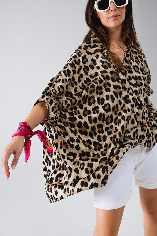 BEST SELLER!! Leopard Print Button Down