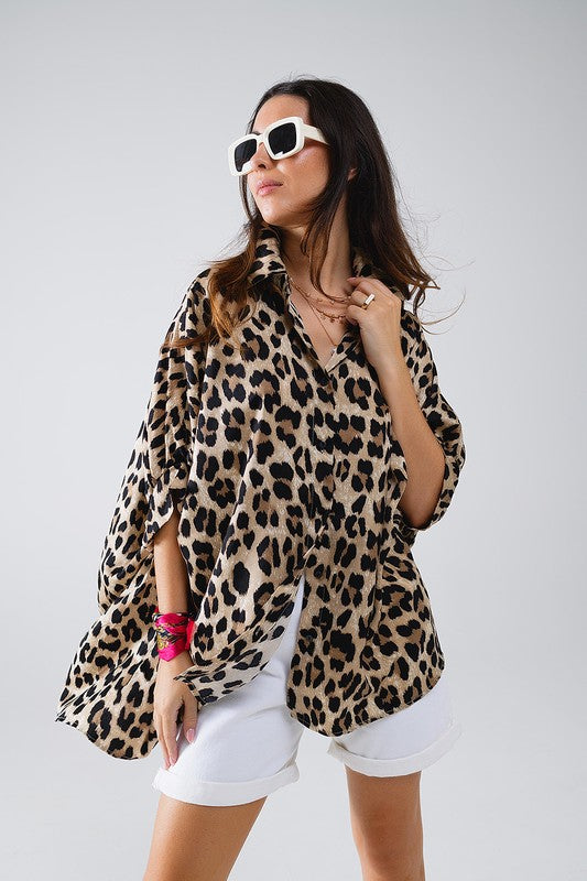 BEST SELLER!! Leopard Print Button Down