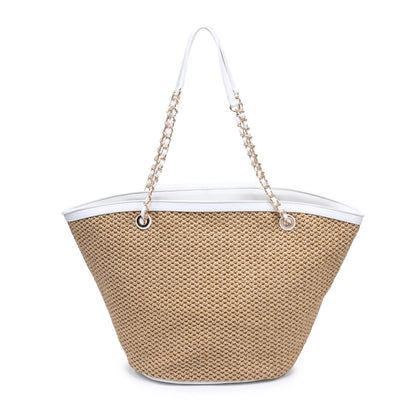 "Portofino" Straw Tote in White