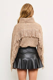 NEW!! Fringe Turtleneck Sweater in Mocha