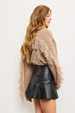 NEW!! Fringe Turtleneck Sweater in Mocha