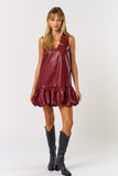 NEW!! The Downtown Bubble Dress in Maroon