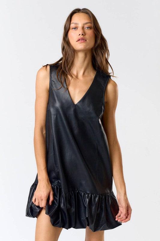 FINAL SALE!! The Downtown Bubble Dress in Black