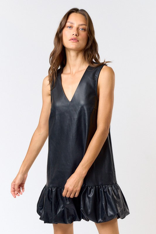 FINAL SALE!! The Downtown Bubble Dress in Black