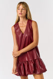 FINAL SALE!! The Downtown Bubble Dress in Maroon