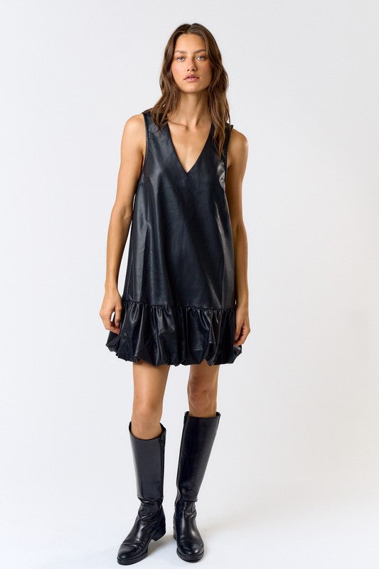 FINAL SALE!! The Downtown Bubble Dress in Black