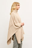 FINAL SALE!! Apres Chic Turtleneck Poncho in Taupe