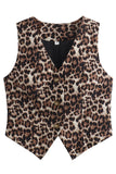 NEW!! Leopard Print Button Vest