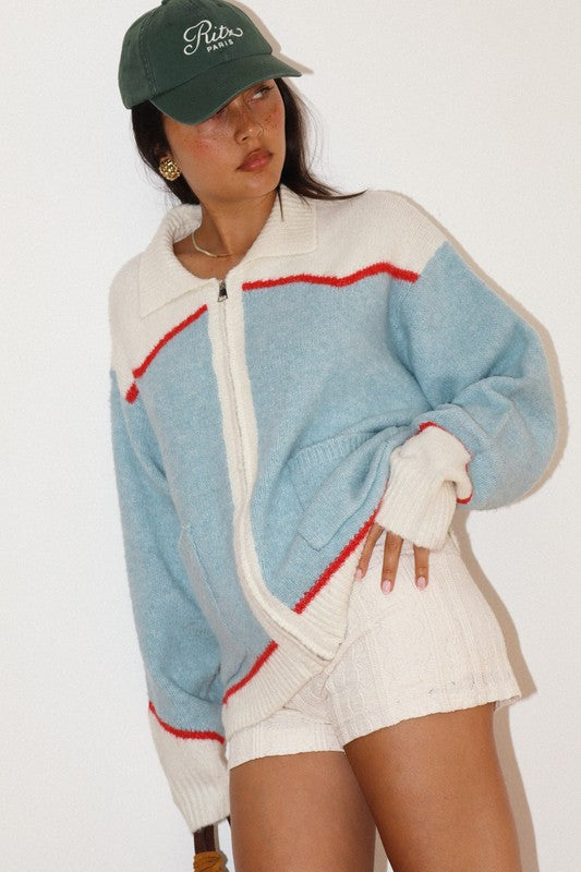 PREORDER!! Rodeo Cowboy Knit Sweater in Blue