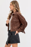 NEW!! Telluride Fringe Jacket in Brown