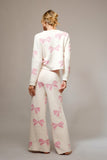 PRE ORDER! Bow Pajama Lounge Set in Off White