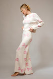 PRE ORDER! Bow Pajama Lounge Set in Off White