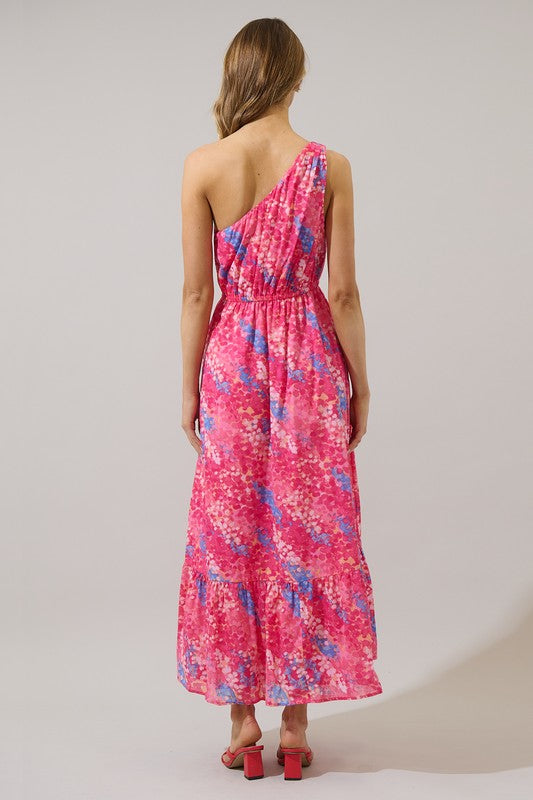 NEW!! Amelia Floral One Shoulder Maxi Dress