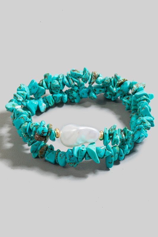 Stone & Pearl Bracelet