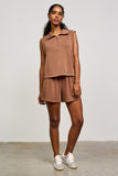 NEW!! "Get Moving" Sleeveless Top in Brown