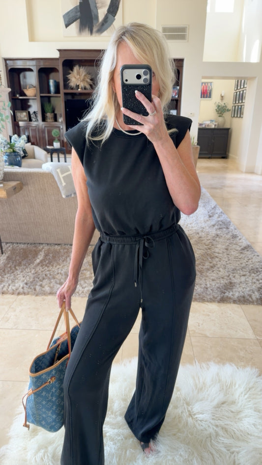 FINAL SALE!! "At The Core" Modal Jumpsuit in Black