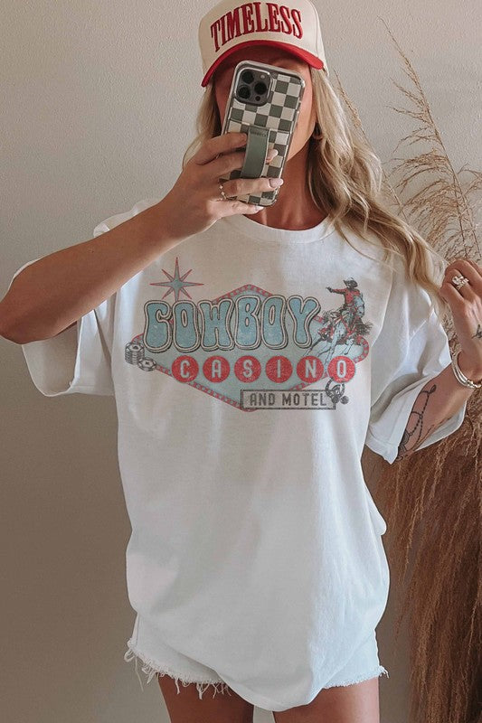 NEW!! "Cowboy Casino" Oversized Graphic Tee